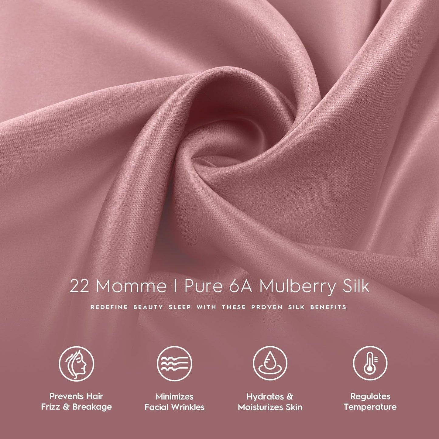22 momme 6A mulberry silk pillowcase for beauty sleep