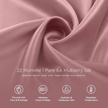 22 momme 6A mulberry silk pillowcase for beauty sleep