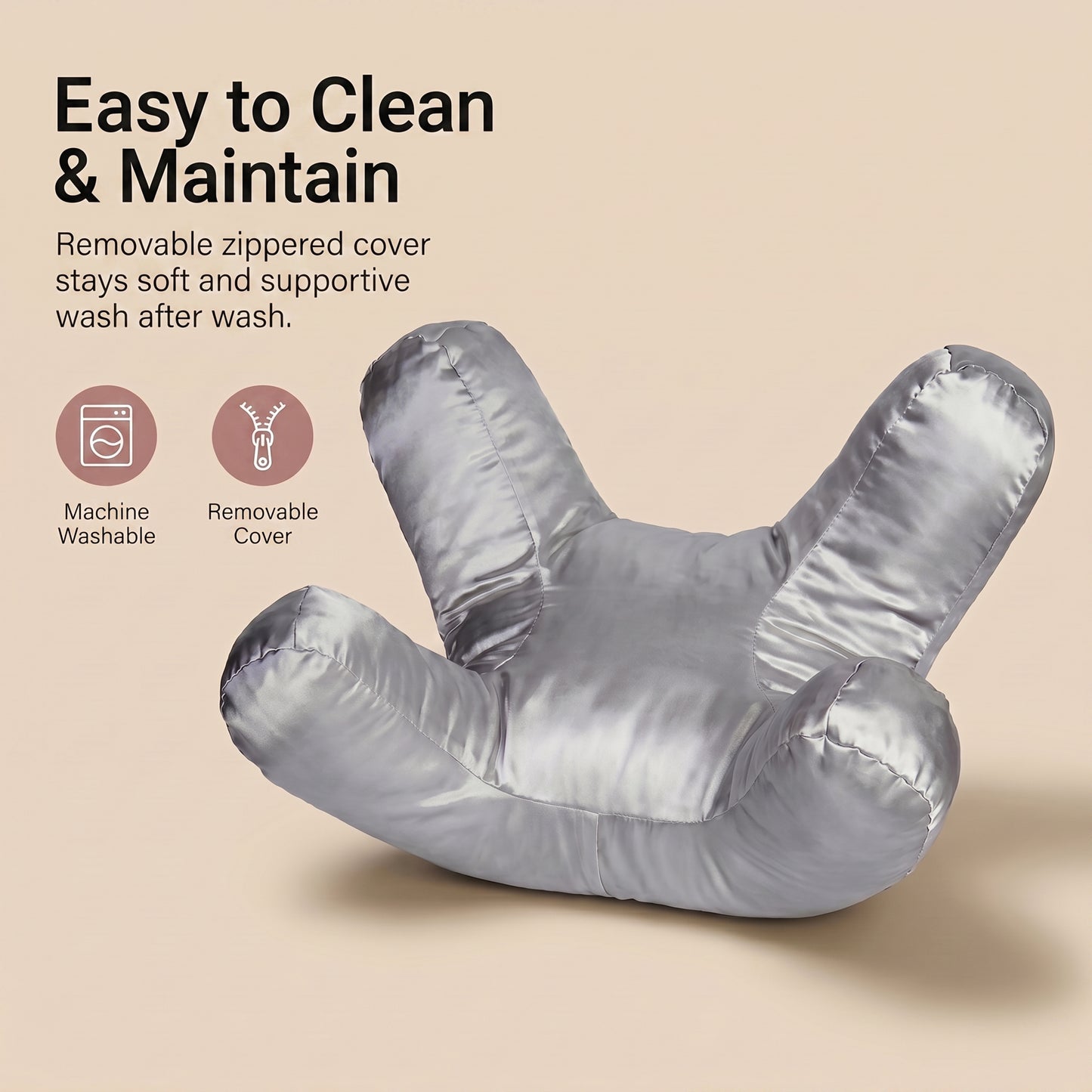 Face pillow with removable cover for easy cleaning