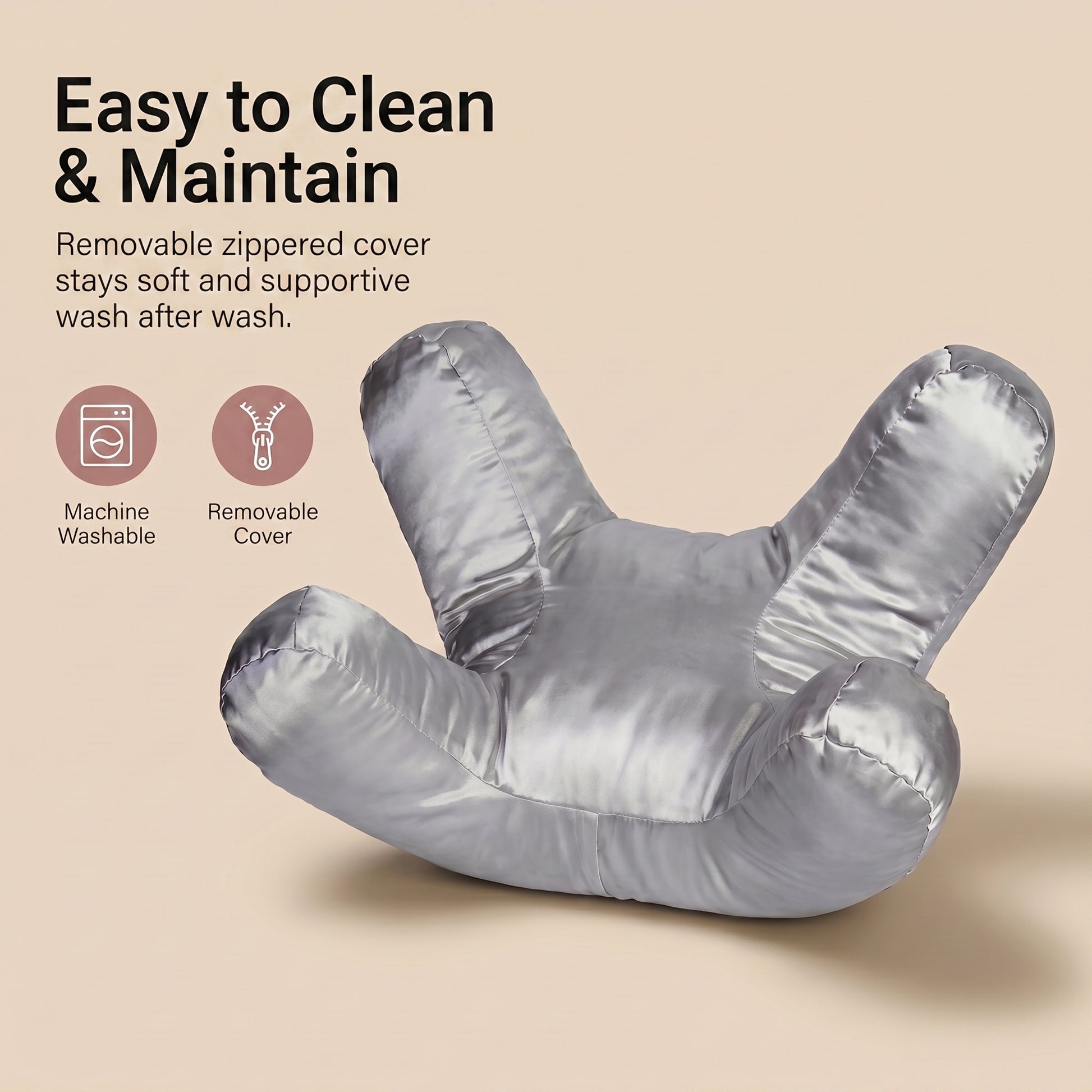 Face pillow with removable cover for easy cleaning