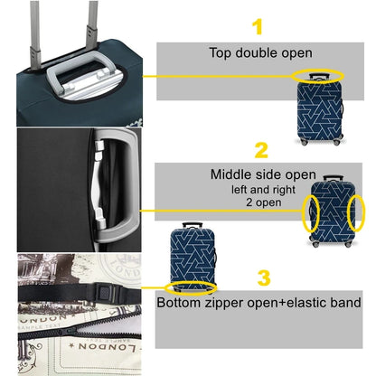 Thick Elastic Cartoon Luggage Protective Cover Zipper Suit for 18-32 Inch Bag Suitcase Covers Trolley Cover Travel Accessories