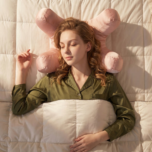 Coral Pink beauty sleep face pillow for anti-wrinkle support